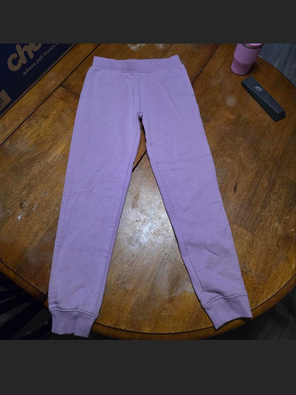 Kids Lilac Jogger Sweatpants with Elastic Waist